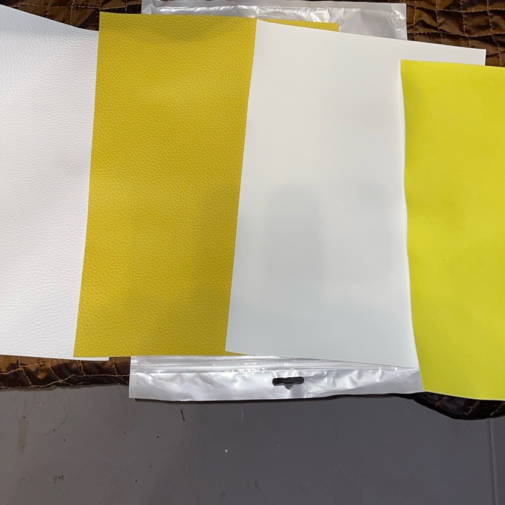 NEW 4 sheets of vinyl faux leather canvas for crafts and leather working